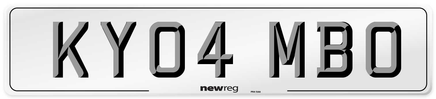 KY04 MBO Number Plate from New Reg